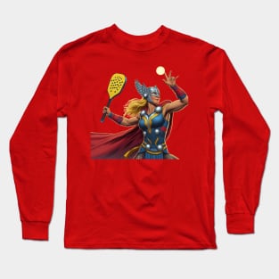 Thor Viking Girl Pickleball Long Sleeve T-Shirt